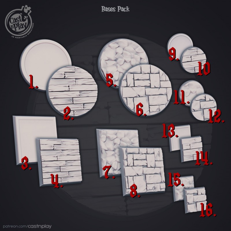 kit 3x Bases - CastNPlay