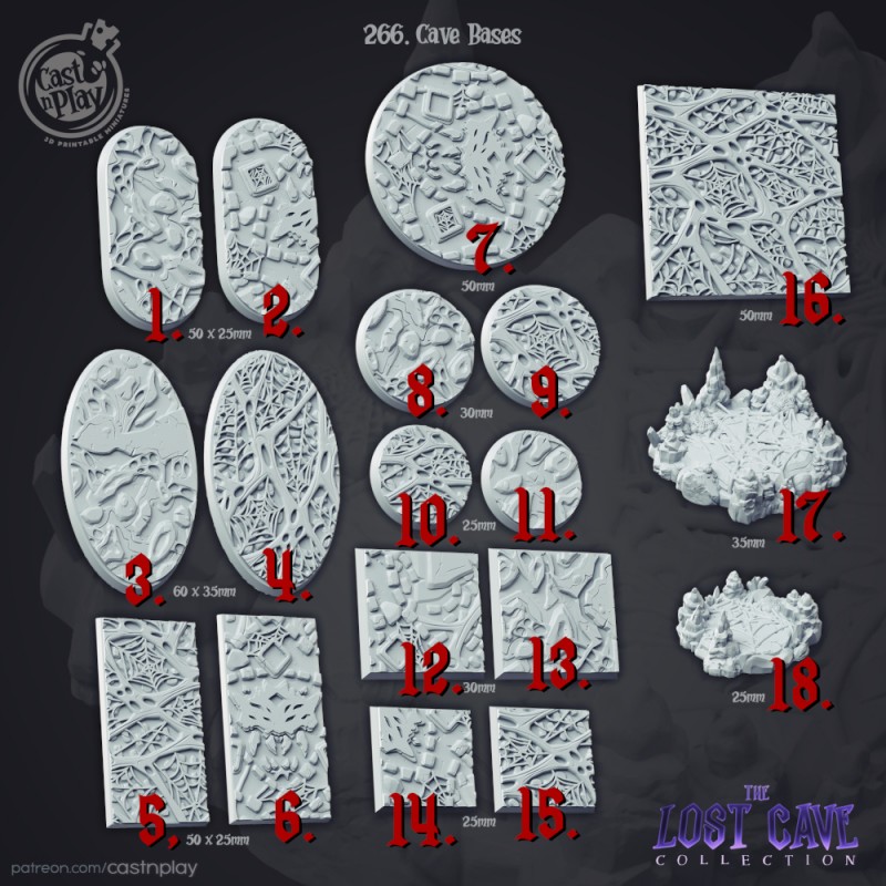 kit 3x Cave Bases - CastNPlay