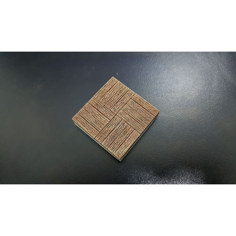 Grid Rpg Modular 4 Pçs - (5cmx5cm) - Cenário de Madeira