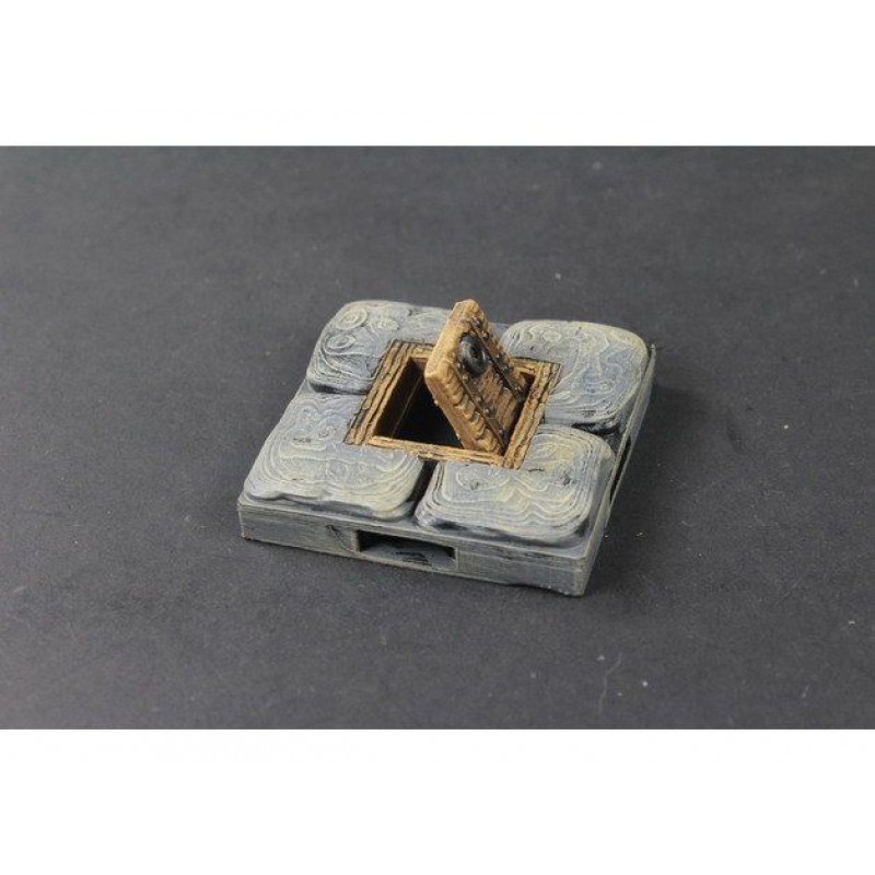 Trap Door Rpg Modular 2 Pçs - (5cmx5cm) - Cenário de Pedras Redondas