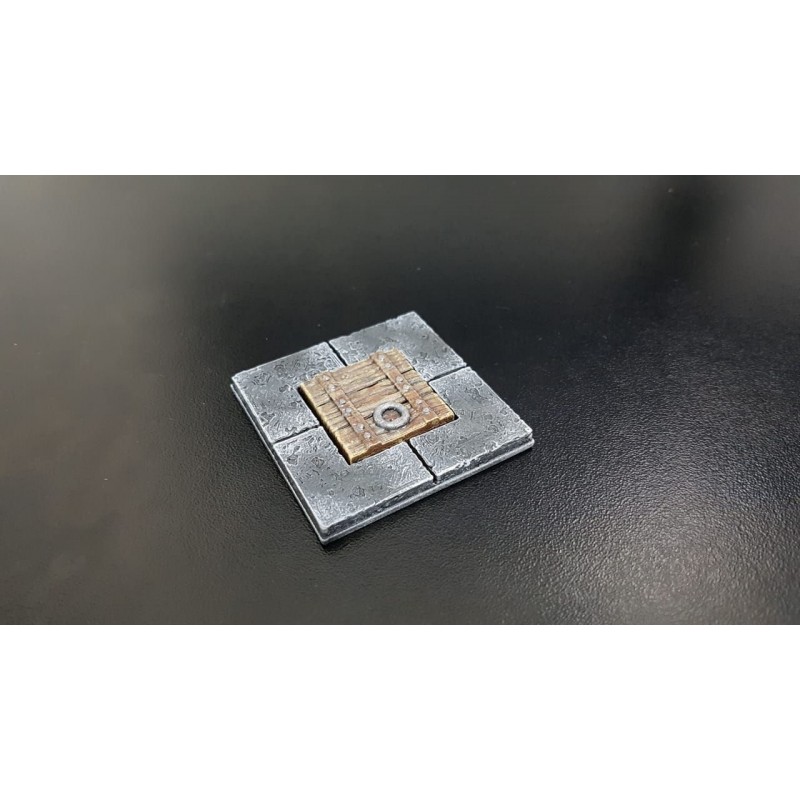 Trap Door Rpg Modular 2 Pçs - (5cmx5cm) - Cenário de Pedras