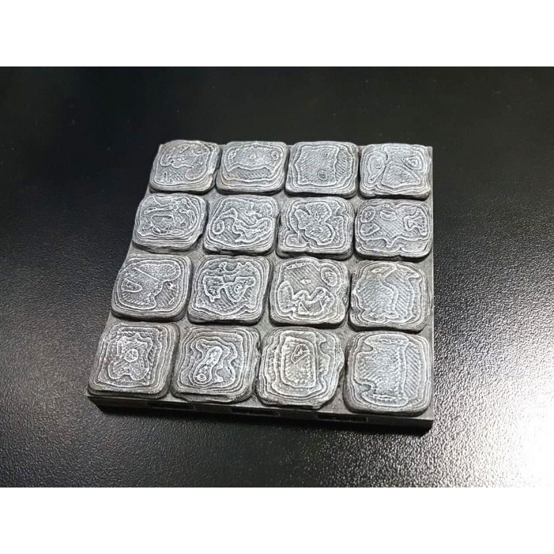 Grid Rpg Modular 4 Pçs - Cenário de Pedras Redondas