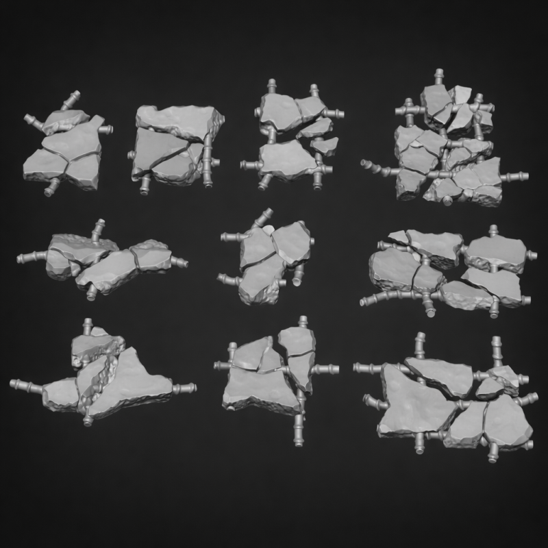 Lajes de concreto armado quebradas