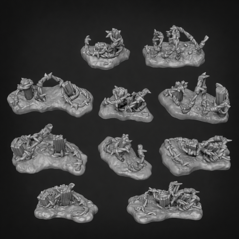 Postes de arame farpado